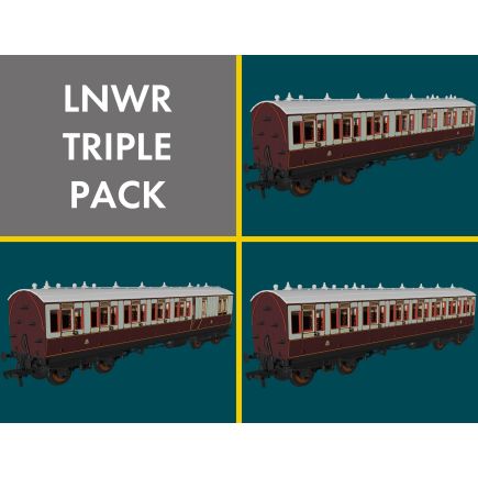 Rapido 978009 OO Gauge LNWR Evolution Non Corridor Carriage Pack